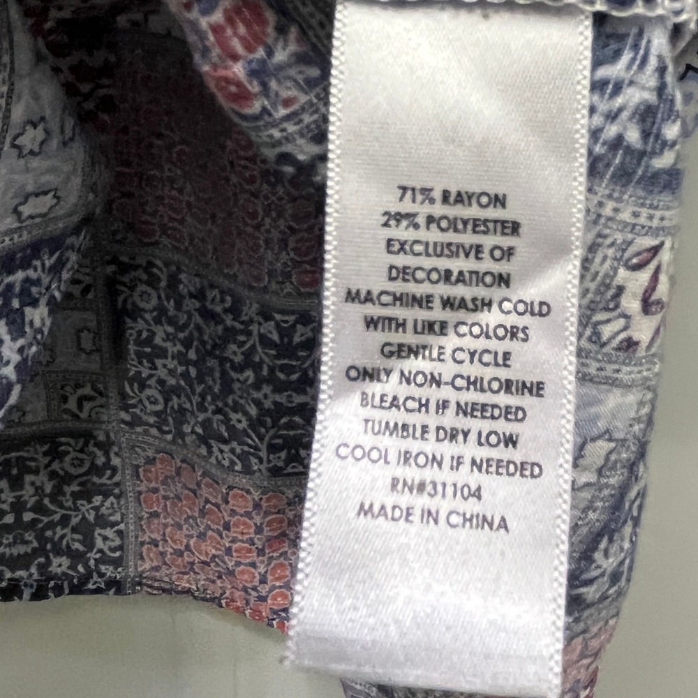 Gardencore Patchwork Bell Sleeve Blouse Babydoll … - image 6